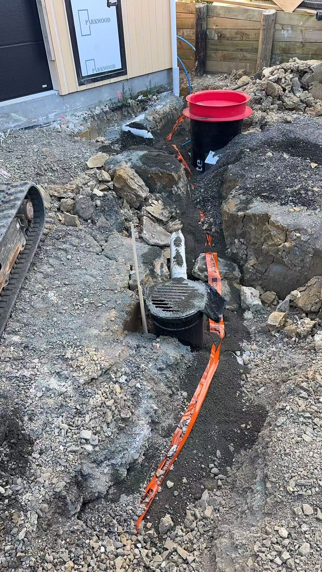 SLINE private drainage and service connection works